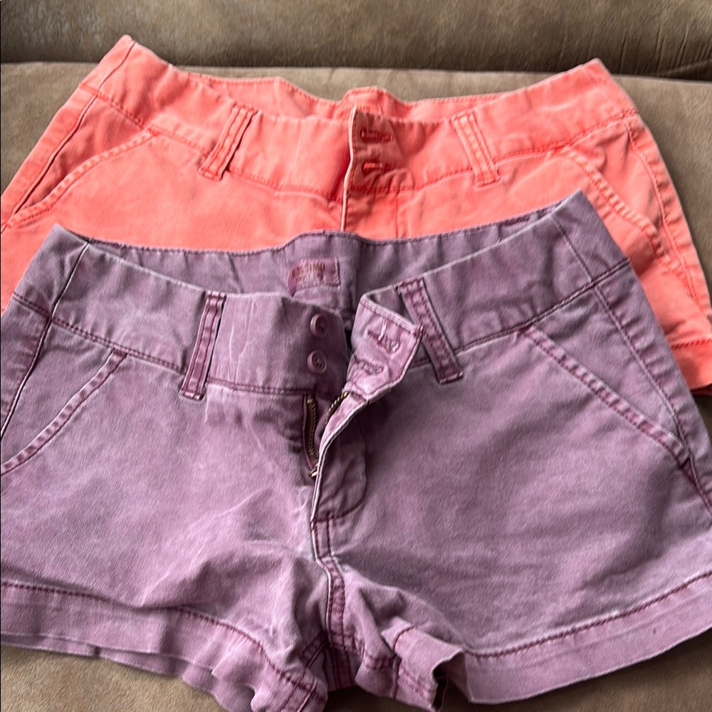 Women's Coral and Mauve Shorts